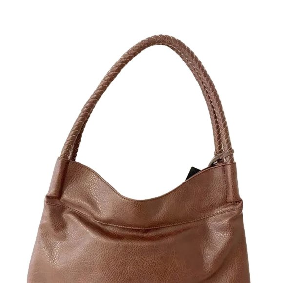 SUEDE BROWN NWT INC INTERNATIONAL CONCEPTS ELLA SHOULDER HANDBAG PURSE - Picture 5 of 5